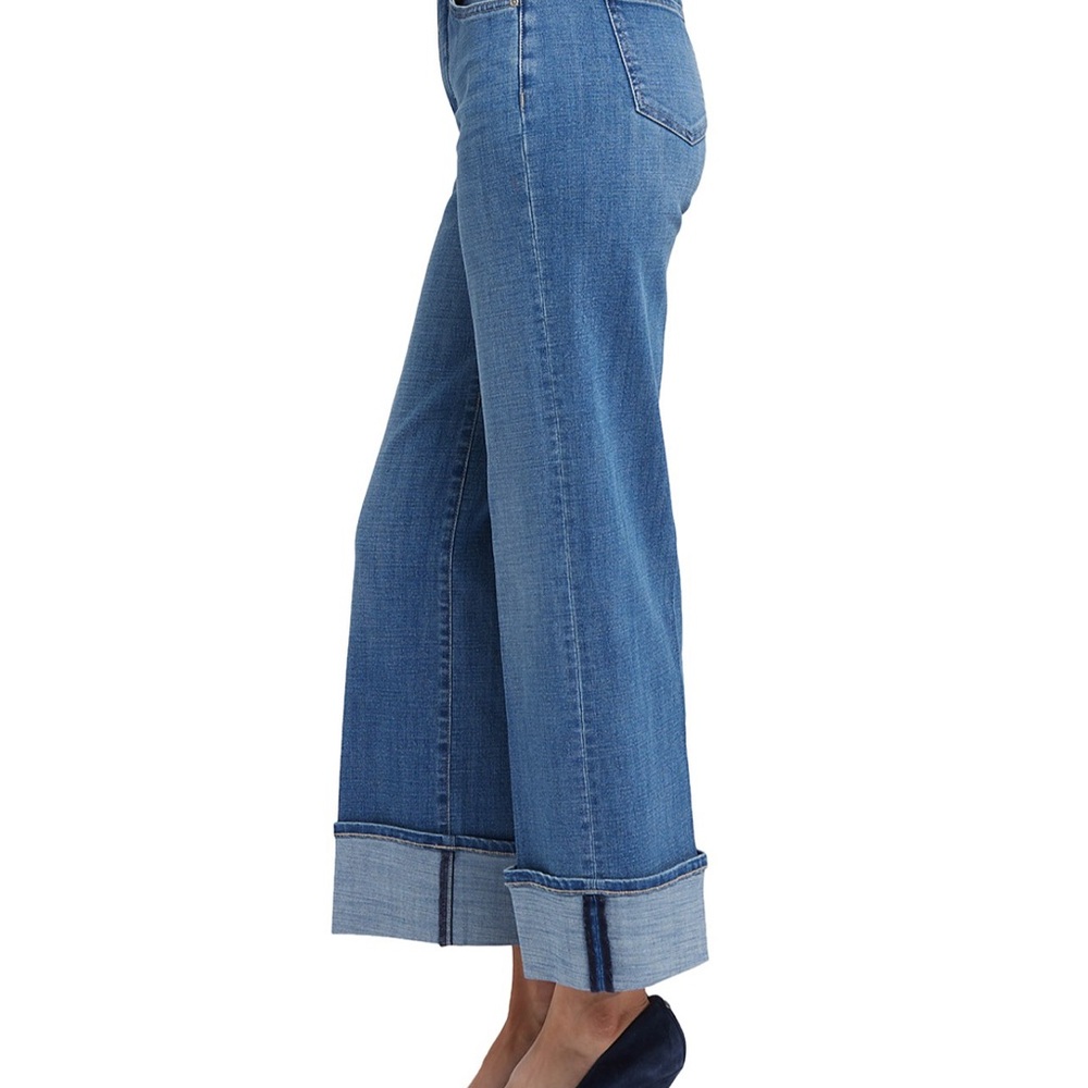 Women's Blue Wide-Leg Jeans - Picture 3 of 6